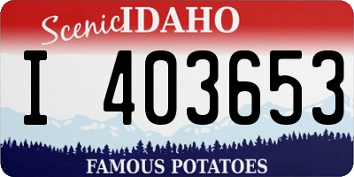 ID license plate I403653