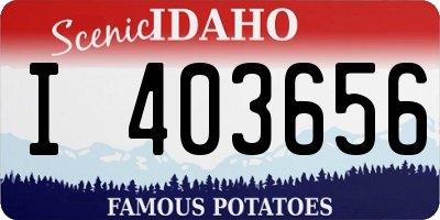 ID license plate I403656