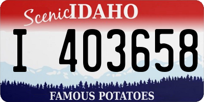 ID license plate I403658