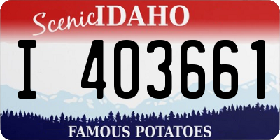 ID license plate I403661