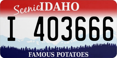 ID license plate I403666