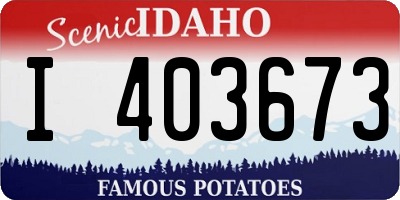 ID license plate I403673