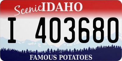 ID license plate I403680