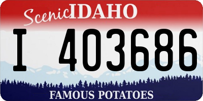 ID license plate I403686