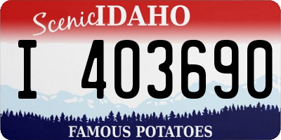 ID license plate I403690