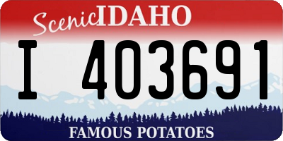 ID license plate I403691
