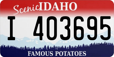 ID license plate I403695