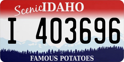 ID license plate I403696