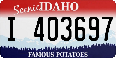 ID license plate I403697