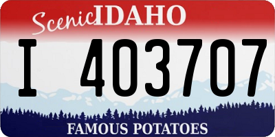ID license plate I403707