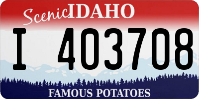 ID license plate I403708