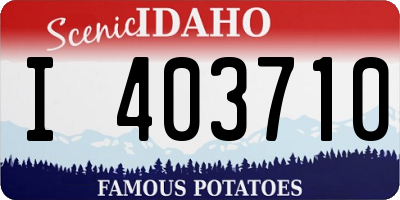 ID license plate I403710