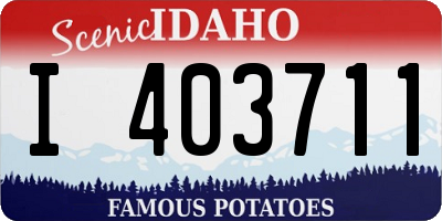 ID license plate I403711