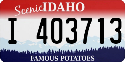 ID license plate I403713