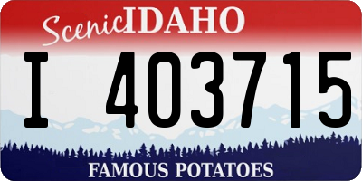 ID license plate I403715