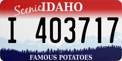 ID license plate I403717