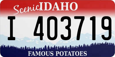 ID license plate I403719