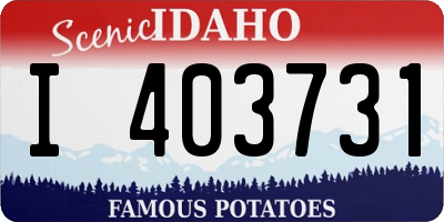ID license plate I403731