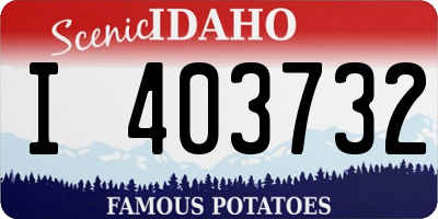 ID license plate I403732