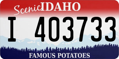 ID license plate I403733