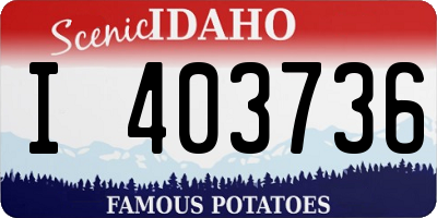 ID license plate I403736
