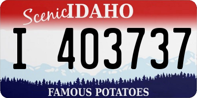 ID license plate I403737
