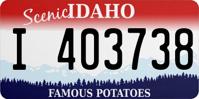 ID license plate I403738