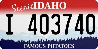 ID license plate I403740
