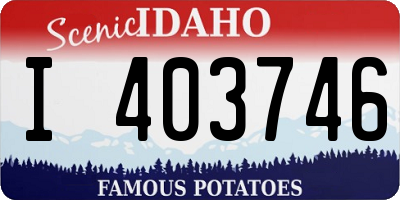 ID license plate I403746