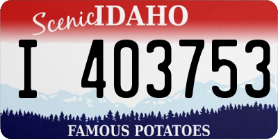 ID license plate I403753