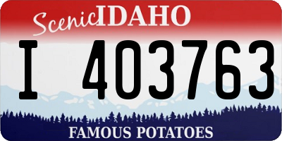 ID license plate I403763