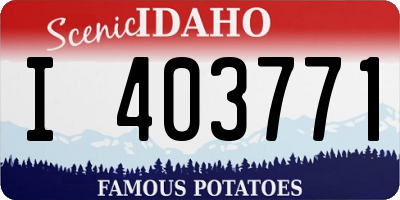 ID license plate I403771