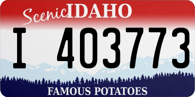 ID license plate I403773