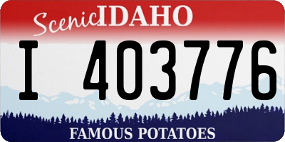 ID license plate I403776
