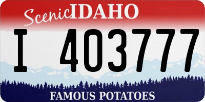 ID license plate I403777