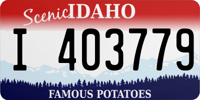 ID license plate I403779