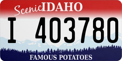 ID license plate I403780