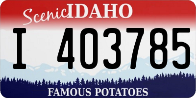 ID license plate I403785