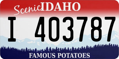ID license plate I403787