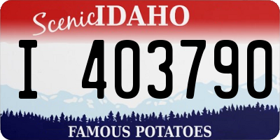 ID license plate I403790