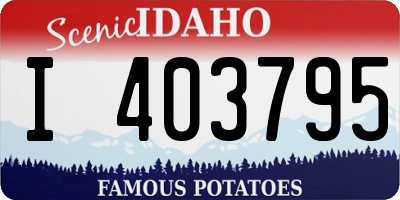 ID license plate I403795
