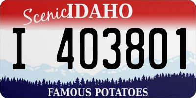 ID license plate I403801