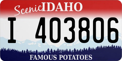 ID license plate I403806