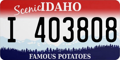 ID license plate I403808