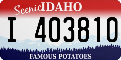 ID license plate I403810