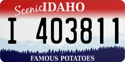 ID license plate I403811