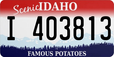 ID license plate I403813