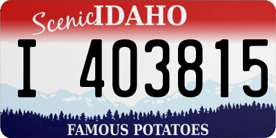 ID license plate I403815