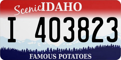 ID license plate I403823