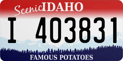 ID license plate I403831